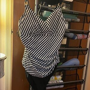 Ralph Lauren Black and White Striped Camisole